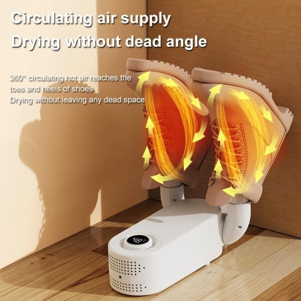 ⁦ALMEKAQUZ Shoe Dryer Boot Dryer, Shoe Dryer with Heat Blower, Glove Dryer & Boot Warmer, 90° Adjustable Dry Rack, Telescopic Bendable Dry Ports⁩ - الصورة ⁦3⁩