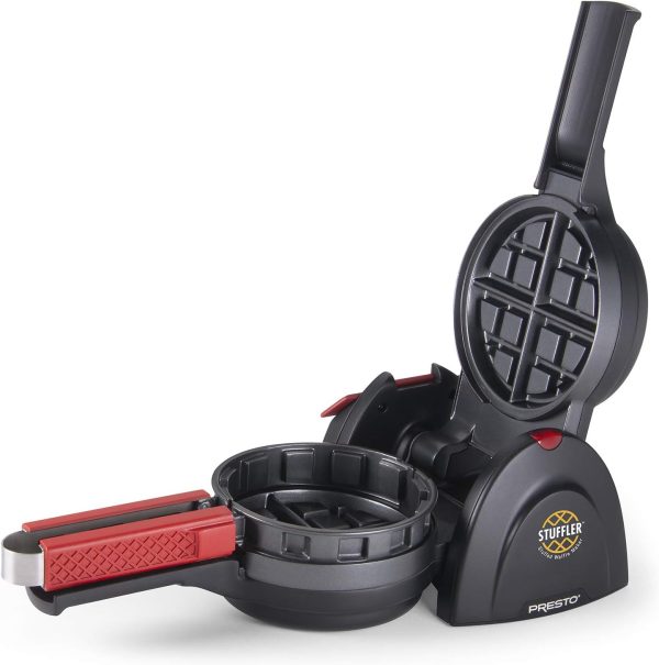 ⁦Presto 03512 Stuffler Stuffed Waffle Maker, Belgian, Large, Black⁩ - الصورة ⁦8⁩