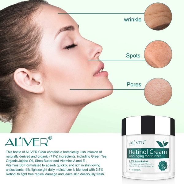 ⁦Retinol Cream for Face, Retinol, Advanced Moisture Retinol Cream, Reduce Wrinkles and Fine Lines⁩ - الصورة ⁦5⁩