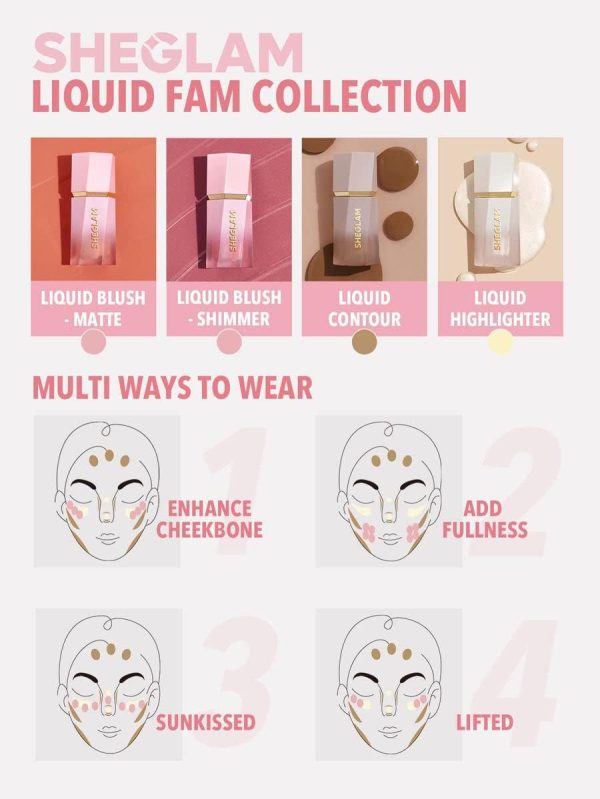 ⁦SHEGLAM Risky Business Colorful Liquid Blush Tint⁩ - الصورة ⁦6⁩