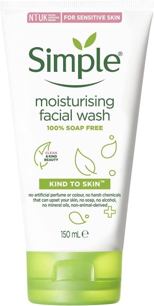 Simple Moisturizing Facial Wash, 5 Ounce (4 Count)