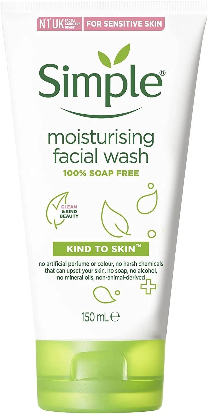 Simple Moisturizing Facial Wash, 5 Ounce (4 Count)
