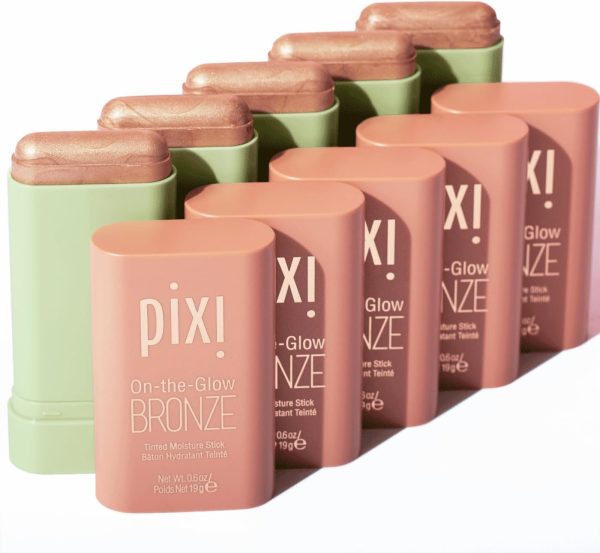⁦Pixi On-The-Glow Bronze - Softglow, Hydrating Tinted Moisture Bronzer Stick With Ginseng, Aloe Vera & Fruit Extracts, For Cheeks & Lips, 19G 0.6Oz, Paraben-Free⁩ - الصورة ⁦6⁩