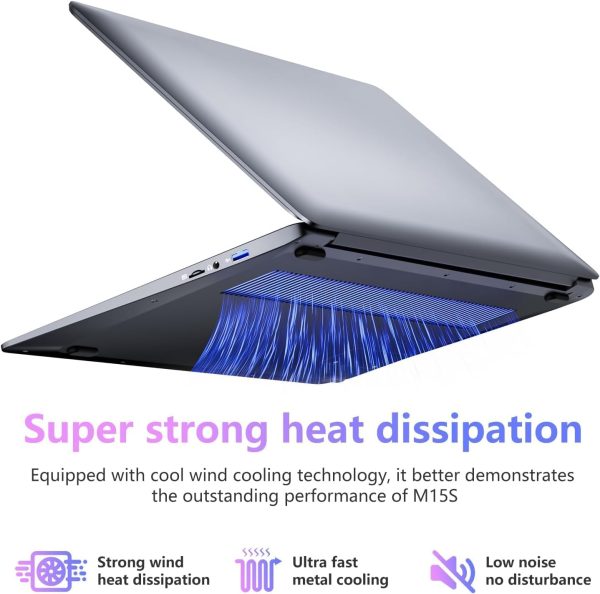 ⁦SGIN Laptops Windows 11, 15.6 Inch Laptop Computer 8GB DDR3 512GB SSD with I3 Processor, Webcam, HDMI, USB3.0, 7000mAh Battery, BT4.2, USB 3.2 * 3, WiFi, Type-C(Black)⁩ - الصورة ⁦5⁩