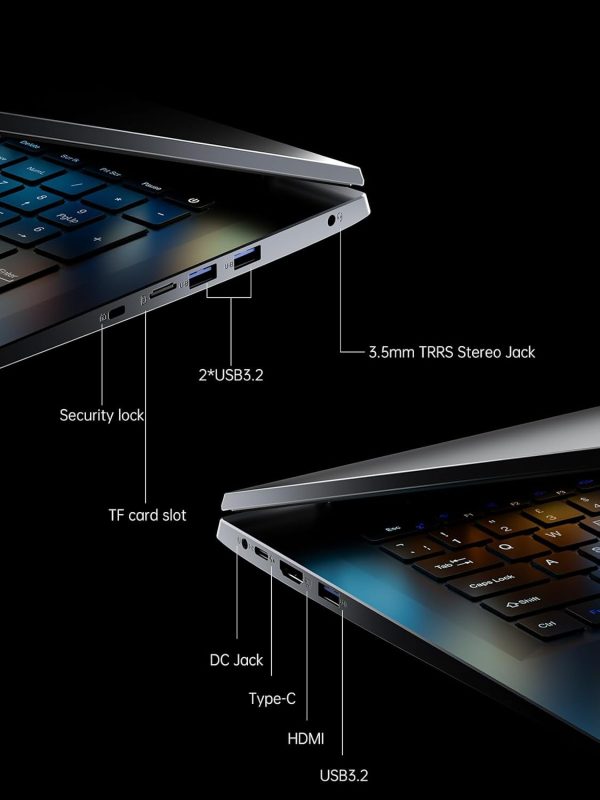 ⁦18.5" Laptop Computer with 8000 mAh Battery, Intel Quad-Core Processor(Up to 3.6GHz ),16GB DDR4 RAM 512GB SSD,Full HD IPS Display,Type-C,Webcam,2025 Windows 11 Laptops for Work Business Office Student⁩ - الصورة ⁦7⁩