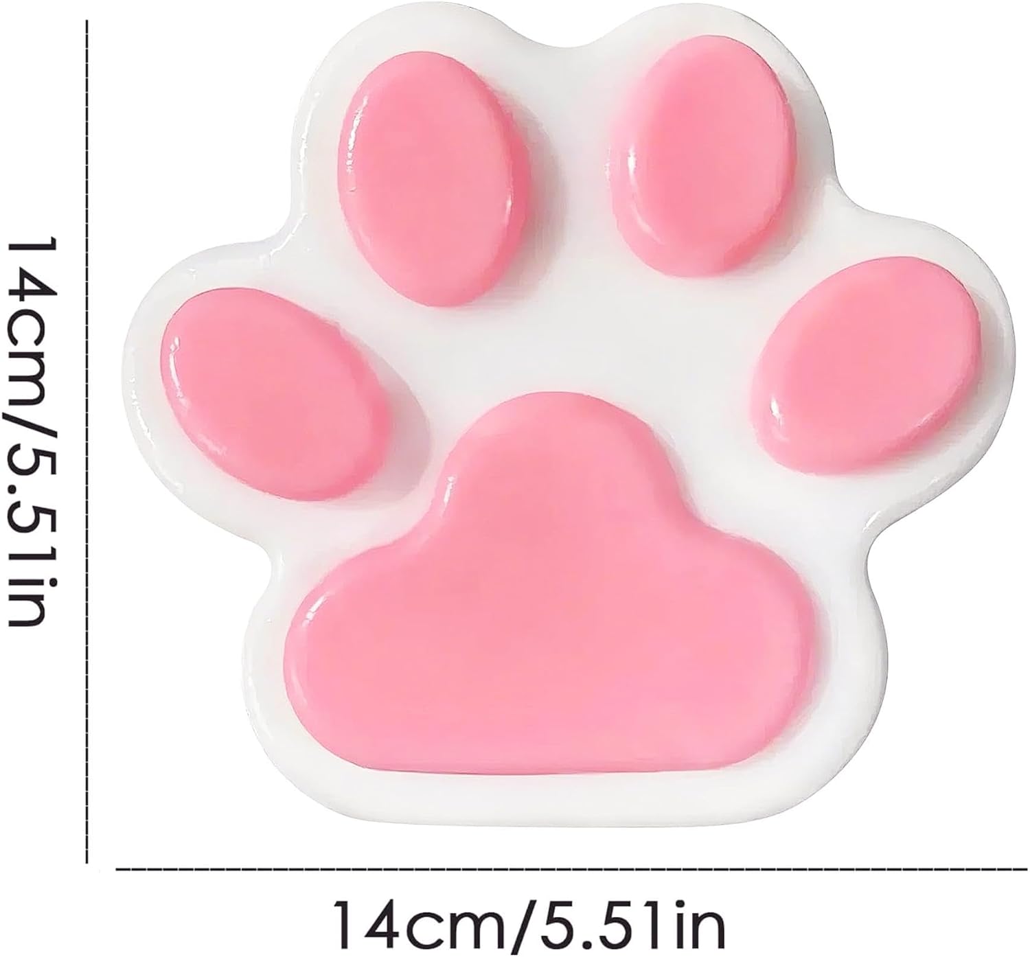 TSWCBYYLB Handmade Big Taba Squishy Cat Paw Silicone Squeeze Toys for Stress Relief (Pink) 7 TSWCBYYLB Handmade Big Taba Squishy Cat Paw Silicone Squeeze Toys for Stress Relief (Pink) - الصورة 7