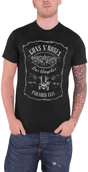 Guns & Roses Men's Guns N' Roses Paradise City Label T - Shirt