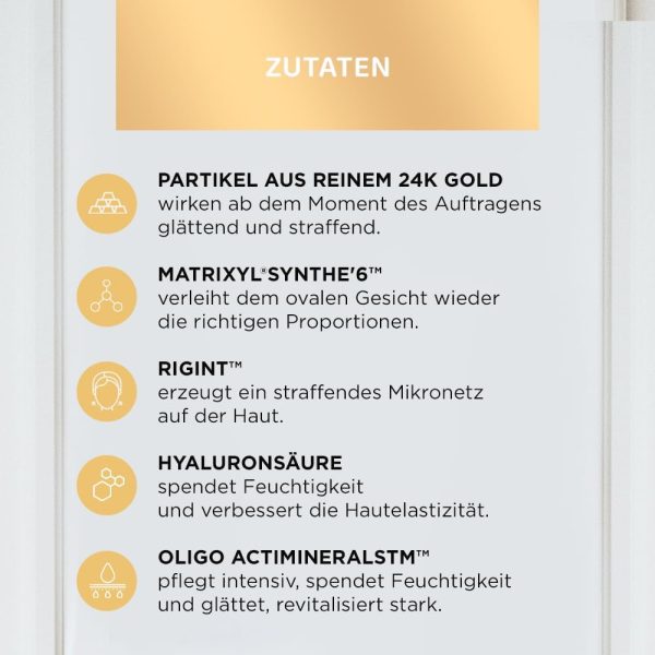 ⁦Eveline Cosmetics Gold Lift Expert Anti-Wrinkle Strong Firming Cream Day & Night 70+ with 24 Carat Gold 50 ml⁩ - الصورة ⁦4⁩