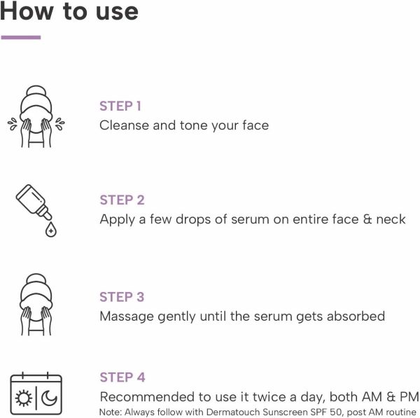 ⁦DERMATOUCH Ceramide 2% Multi Peptide 1% Niacinamide 5% Serum | For Lipid Restoration & Barrier Protection | Anti-aging Formula | Specially For Dry Skin | For Both Men & Women | 30ml⁩ - الصورة ⁦5⁩