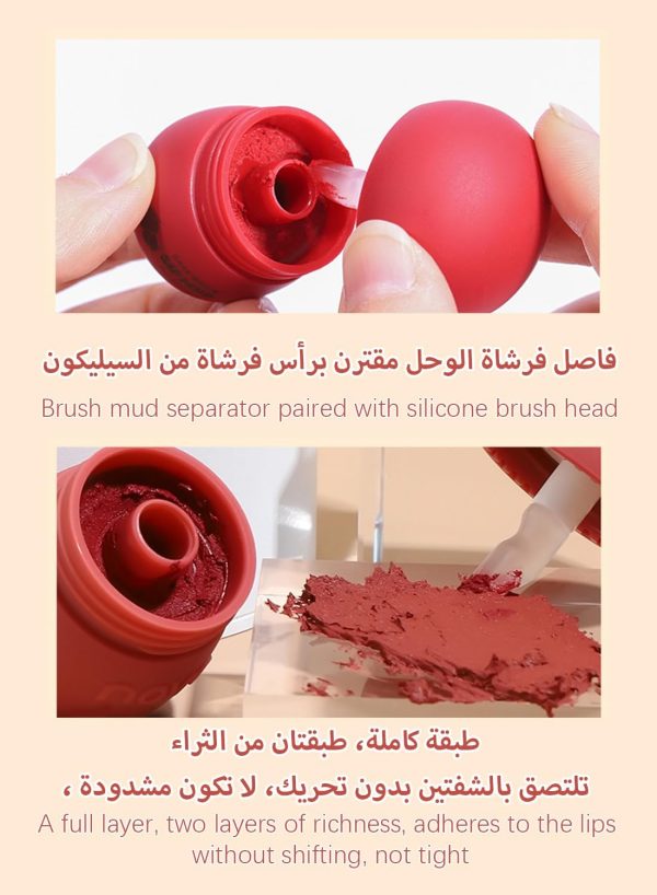⁦L&Wen NOVO Matte Liquid Lipstick, Long-Lasting Waterproof Lip Gloss, Non-Stick Cup with Easy Application, Lightweight Moisturizing Lip Stain for Women, Velvet Texture Lip Tint - Color 558⁩ - الصورة ⁦4⁩