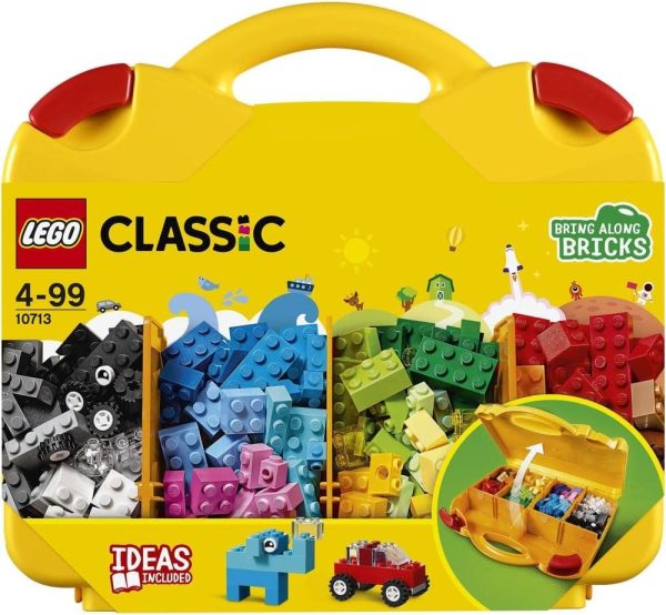 ⁦LEGO 10713 Classic Creative Suitcase, Toy Storage Case with Fun Colourful Building Bricks, Gifts for 4 plus Year old Kids, Boys & Girls⁩ - الصورة ⁦2⁩