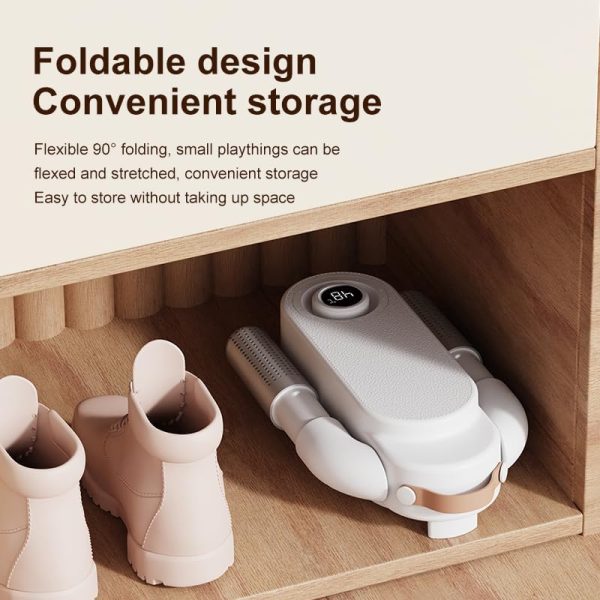 ⁦ALMEKAQUZ Shoe Dryer Boot Dryer, Shoe Dryer with Heat Blower, Glove Dryer & Boot Warmer, 90° Adjustable Dry Rack, Telescopic Bendable Dry Ports⁩ - الصورة ⁦5⁩