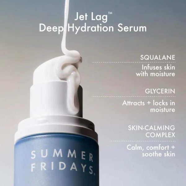 ⁦Summer Fridays Jet Lag Essentials Skincare Set - Travel Size Skincare Kit Including Jet Lag Eye Patches, Hydration Mist, Deep Hydration Face Serum & Mask (4 Count)⁩ - الصورة ⁦5⁩