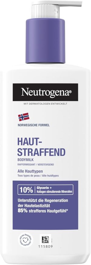 Neutrogena Norwegian Formula Skin Firming Body Milk 250 ml, Body Lotion to Regenerate Skin Elasticity and More Moisture for All Skin Types