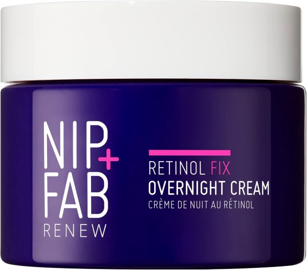 Nip+Fab Retinol Fix 3% Overnight Cream | Advanced Youth-Boosting Formula for Renewed Skin and Fine Line Reduction | Encapsulated Pure Retinol | Anti-Ageing, Regeneration | Sebum Regulation