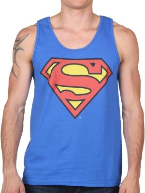 DC Comics mens Superman - Superman Classic Logo- Tank T-shirt Superman - Superman Classic Logo- Tank T-shirt