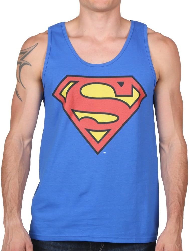 DC Comics mens Superman - Superman Classic Logo- Tank T-shirt Superman - Superman Classic Logo- Tank T-shirt 1 DC Comics mens Superman - Superman Classic Logo- Tank T-shirt Superman - Superman Classic Logo- Tank T-shirt