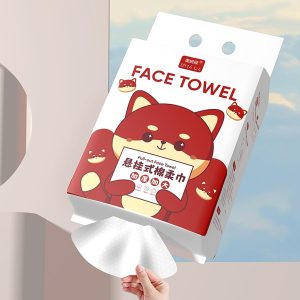 Disposable Cotton Facial Towels, Extra Thick Dry Face Wipes for Makeup Removal and Cleansing, Soft Towelettes for Sensitive Skin, Multi-Purpose Face Wipes for Skincare, 160 Count