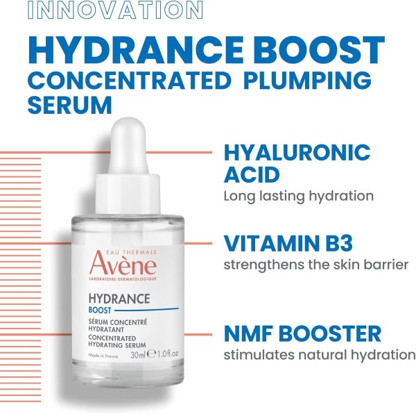 ⁦Avene EAU THERMALE Hydrance Boost Concentrated Hydrating Serum, 48 Hour Hydration, Hyaluronic Acid, 1.0 fl.oz.⁩ - الصورة ⁦5⁩