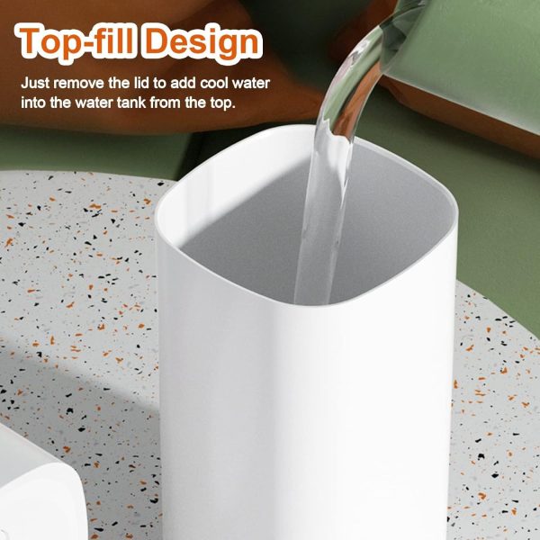 ⁦X spring Air Humidifier, 600ML Quiet Humidifiers for Bedroom, USB Personal Desktop Humidifier, Portable Cool Mist Humidifier with Colorful Mood Lights, Auto Shut-Off Humidifiers for Office, Bedroom⁩ - الصورة ⁦4⁩
