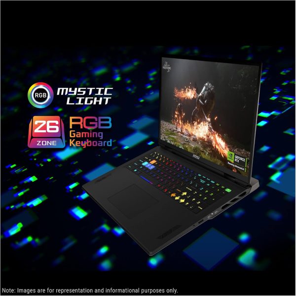 ⁦MSI Vector A18 HX Gaming Laptop, AMD Ryzen 9-9955HX, 64 GB DDR5 RAM, 4 TB PCIe SSD, 18" QHD+ (2560x1600) 240Hz Display, Nvidia G-Force RTX 5070Ti, 24 Zone RGB Keyboard, W11 Pro, Cosmo Gray⁩ - الصورة ⁦2⁩