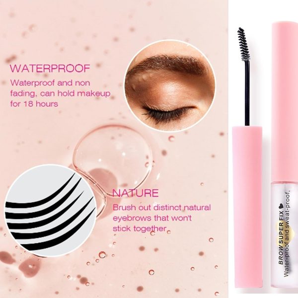 ⁦Azonee Natural Eyebrow Gel, Clear Brow Gel for Shaping Eyebrow, Eyebrow Glue, Quickly Dry clear Mascara and Brow Gel, Brow Gel with Blush, Portable Design &Long Lasting, Waterproof Essence Brow Gel⁩ - الصورة ⁦4⁩