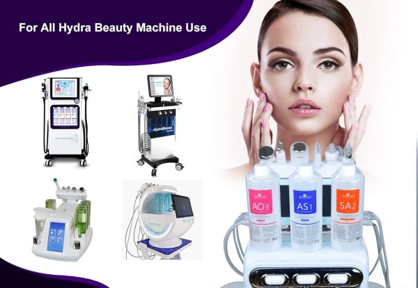 ⁦NUFR AS1 SA2 AO3 Small Bubble Solution, Skin Care Facial Serum Aqua Peeling Solution 3x400ml, Hydrafacial Machine Solution for Cleaning Face & Salon⁩ - الصورة ⁦2⁩