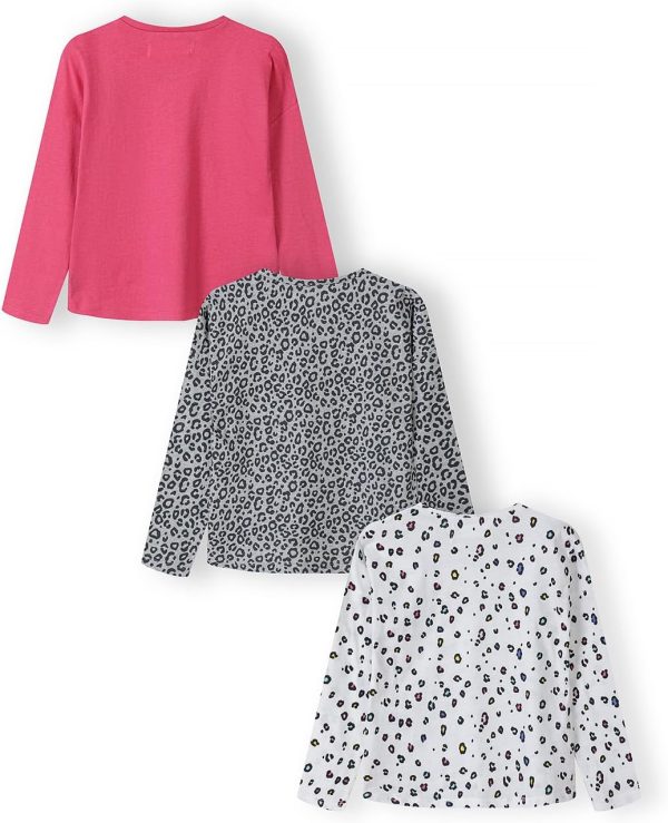 ⁦Minoti Girls Girls 3Pk Basic Be Kind L/S Graphic Tops Girls 3Pk Basic Be Kind L/S Graphic Tops⁩ - الصورة ⁦2⁩