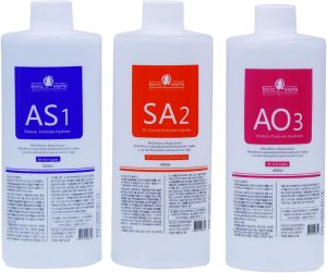 NUFR AS1 SA2 AO3 Small Bubble Solution, Skin Care Facial Serum Aqua Peeling Solution 3x400ml, Hydrafacial Machine Solution for Cleaning Face & Salon