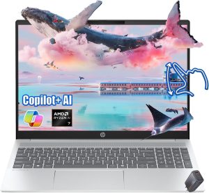 HP Omnibook 5 16" - 2025 AI Touch Laptop - 32GB LPDDR5xRAM- 2TB SSD - AMD Ryzen AI 7 350-2K (1920 x 1200) - Backlit KB - FHD Camera - Win 11 Pro - Charger