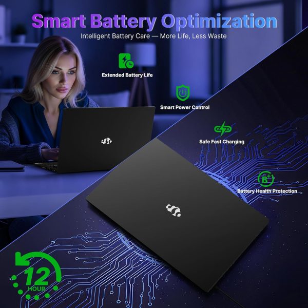 ⁦17.3” Gaming-Laptop, AI 9 8945HS (>i9-13900H), 32GB RAM 1TB SSD,USB-C 4.0 AI Copilot Ready, VR Support, 100W PD Fast Charge, Backlit Keyboard, Fingerprint Unlock, for Gaming/Student/Office/Business⁩ - الصورة ⁦6⁩