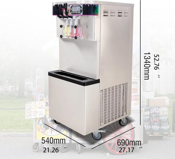 ⁦Commercial 3 Flavors Soft ice Cream Machine,Soft serve ice Cream Making Machine,ice Cream maker⁩ - الصورة ⁦5⁩