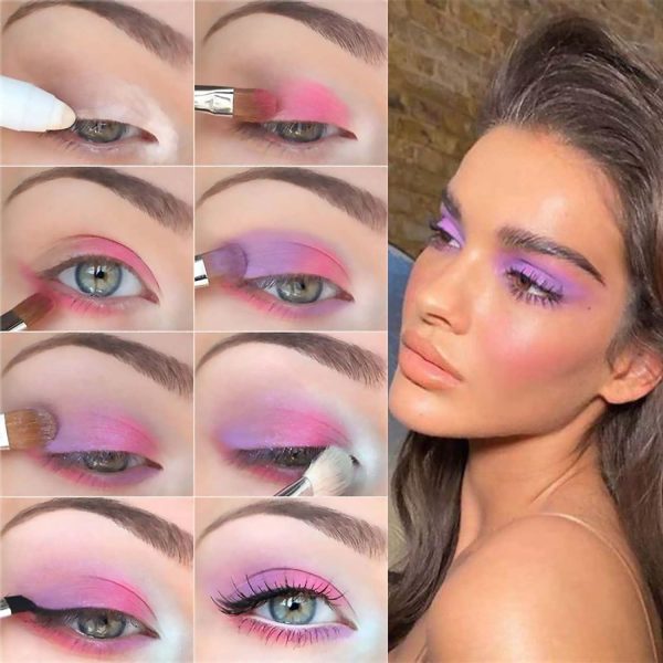 ⁦X spring Eyeshadow Palette, 16 Colors Matte Glitter Eyeshadow, Long Lasting Waterproof Blendable Eye Shadow Palette, Colorful Eye Shadow Pallet Make Up for Women and Girls⁩ - الصورة ⁦6⁩