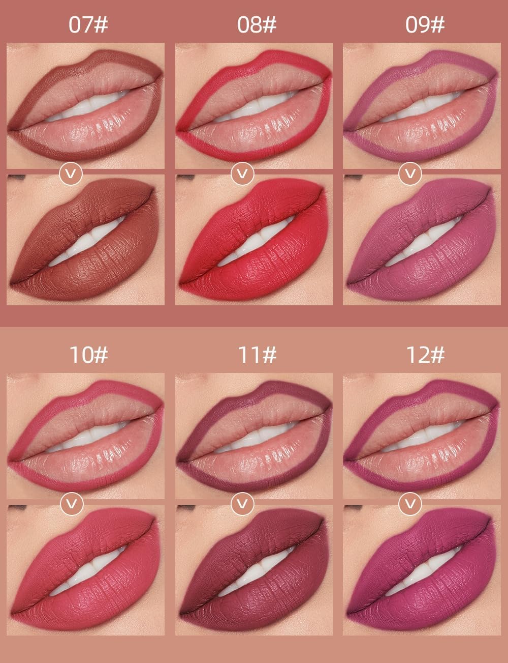 Matte Lip Liner Set, 12 Colors Premium Waterproof Smooth Nude Lip, Pencils Matte Velvet Lipstick Pen Long Lasting for Waterproof Lip Crayon with Gift Box 3 Matte Lip Liner Set, 12 Colors Premium Waterproof Smooth Nude Lip, Pencils Matte Velvet Lipstick Pen Long Lasting for Waterproof Lip Crayon with Gift Box - الصورة 3