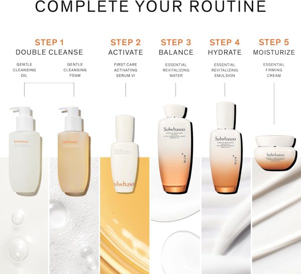 ⁦Sulwhasoo Essential Comfort Balancing Emulsion - Moisturizing Korean Emulsion for Dry & Sensitive Skin, Hydrating, Soothing, Nourishing & Softening - 4.22 fl. oz.⁩ - الصورة ⁦7⁩