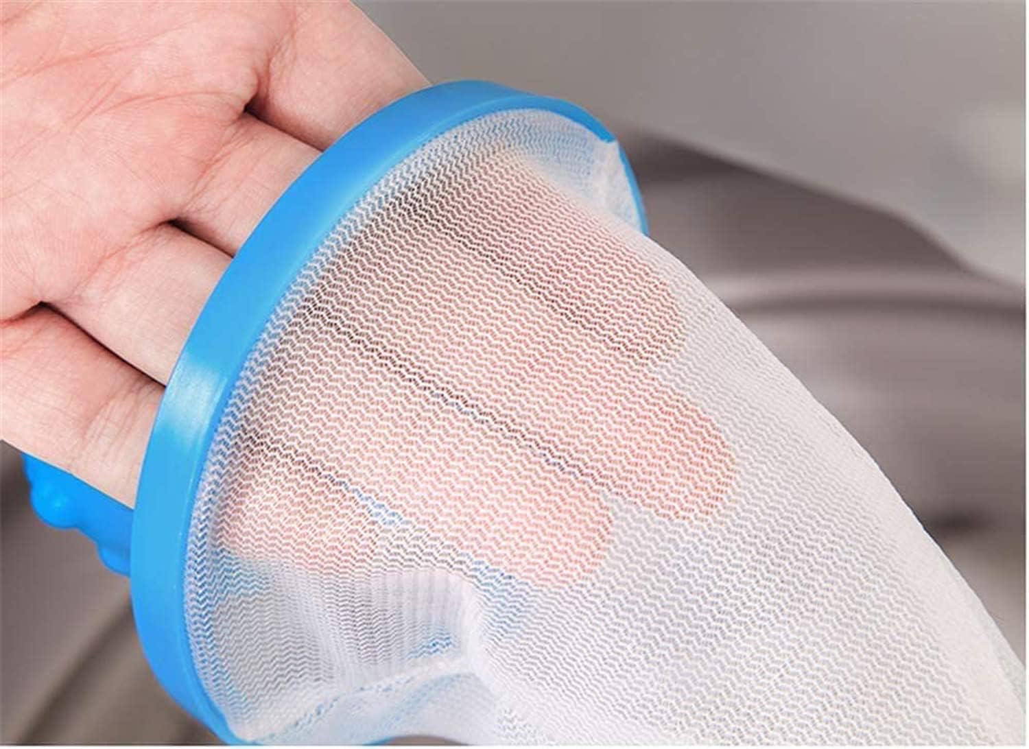 DELFINO Reusable Washing Machine Floating Lint Mesh Bag, Floating Pet Hair Lint Mesh Remover, Washing Machine Lint Traps, Hair Filter Net Pouch Washer Hair Catcher for Household Tool 6Pcs 3 DELFINO Reusable Washing Machine Floating Lint Mesh Bag, Floating Pet Hair Lint Mesh Remover, Washing Machine Lint Traps, Hair Filter Net Pouch Washer Hair Catcher for Household Tool 6Pcs - الصورة 3