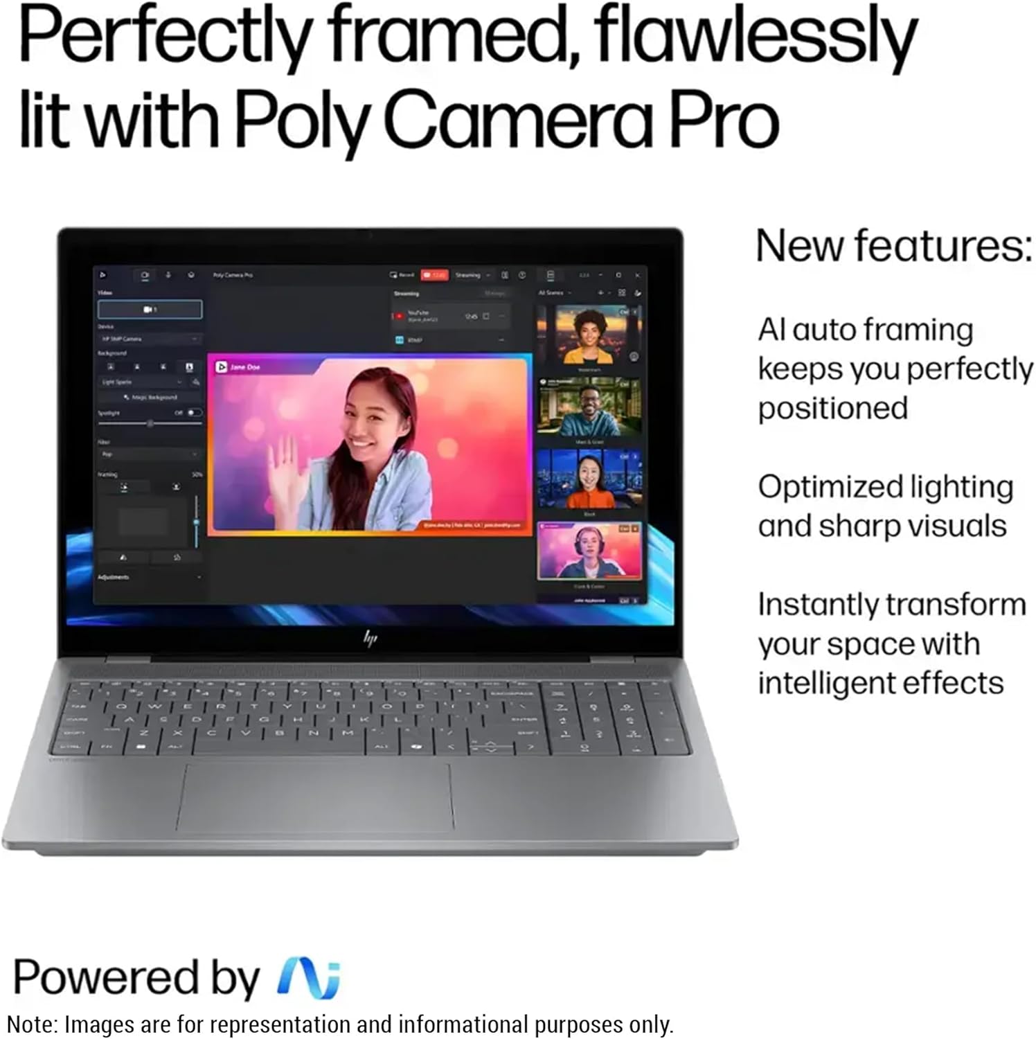 HP OmniBook X AI 16 Laptop, Intel Ultra 7-255H, 64 GB DDR5 RAM, 4 TB PCIe SSD, 16" 2K (2048x1280) OLED Touchscreen, Nvidia G-Force RTX 4050, Backlit Keyboard, W11 Pro, Meteor Silver 2 HP OmniBook X AI 16 Laptop, Intel Ultra 7-255H, 64 GB DDR5 RAM, 4 TB PCIe SSD, 16" 2K (2048x1280) OLED Touchscreen, Nvidia G-Force RTX 4050, Backlit Keyboard, W11 Pro, Meteor Silver - الصورة 2