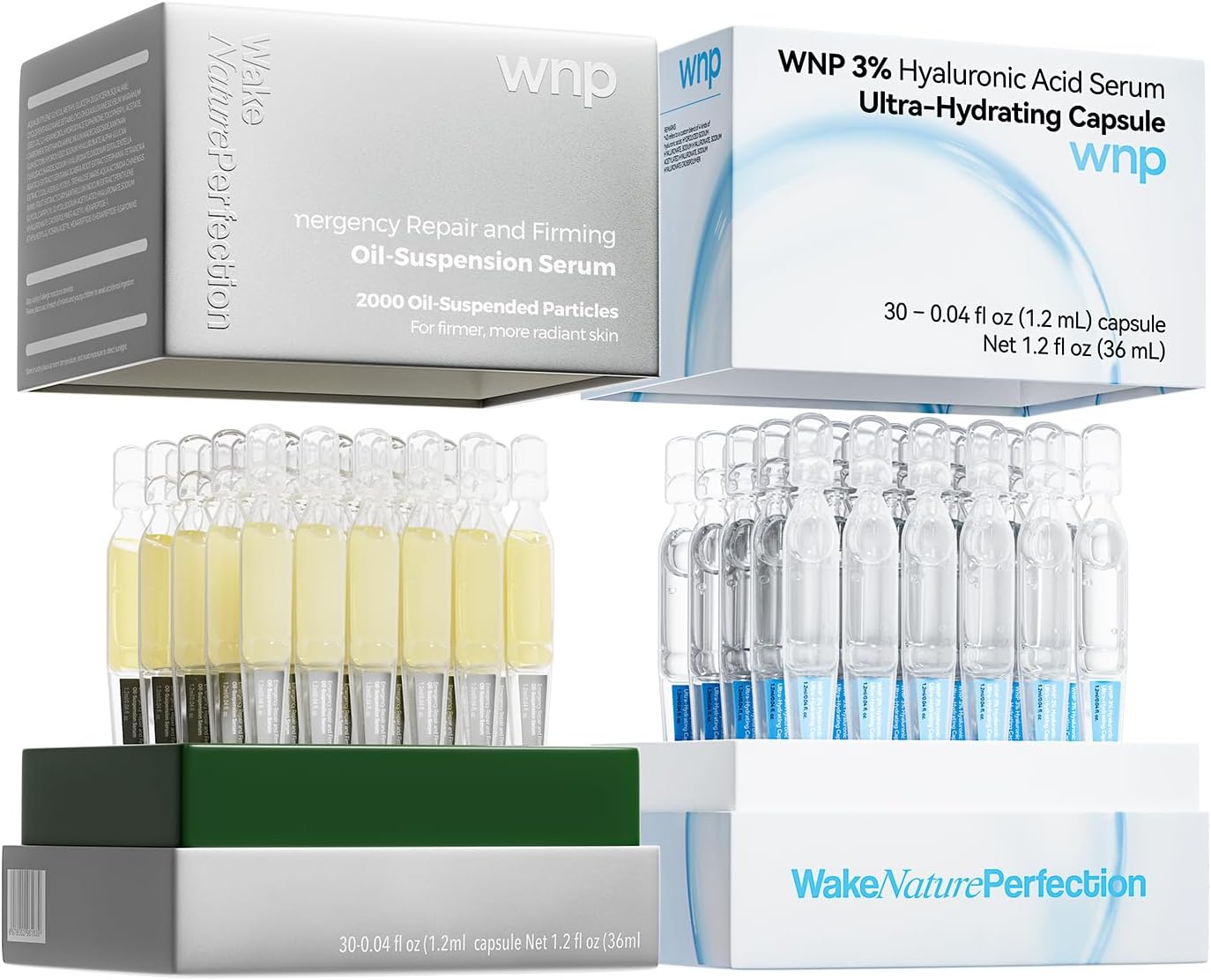 WNP Face-serum set :Ultra Hydrating Serum 3% 4D Hyaluronic Acid 30pcs+Emergency Repair Firming Oil-Suspension Serum 30pcs| Hydrating+Skin Repair|Single-Use Vials Skincare for Sensitiveskin 72ml 1 WNP Face-serum set :Ultra Hydrating Serum 3% 4D Hyaluronic Acid 30pcs+Emergency Repair Firming Oil-Suspension Serum 30pcs| Hydrating+Skin Repair|Single-Use Vials Skincare for Sensitiveskin 72ml