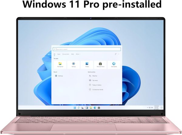 ⁦FUNYET Gaming Laptop, 2025 Win 11 Pro Laptops Computer, 16 Inch Lap Top, 16GB RAM 512GB SSD, N150 Processor(up to 3.6GHz), Backlit Keyboard. Rose Gold.⁩ - الصورة ⁦7⁩