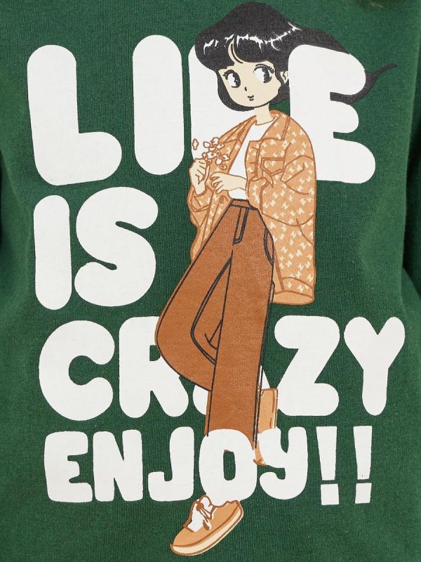 ⁦Styli Girls Graphic Print Round Neck T-Shirt⁩ - الصورة ⁦4⁩