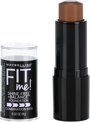 Maybelline Fit Me Shine-Free + Balance Foundation Stick, Multi-Use Face Makeup and Contour Stick For Natural, Matte Coverage, Coconut, 1 Count