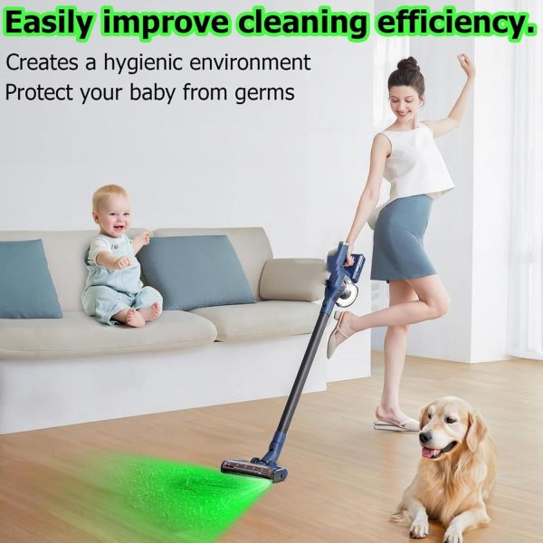 ⁦Vacuum Dust Display LED Lamp, Waterproof Universal Reveal Invisible Dust Pet Hair Vacuum Cleaner Dust Detection Light⁩ - الصورة ⁦2⁩