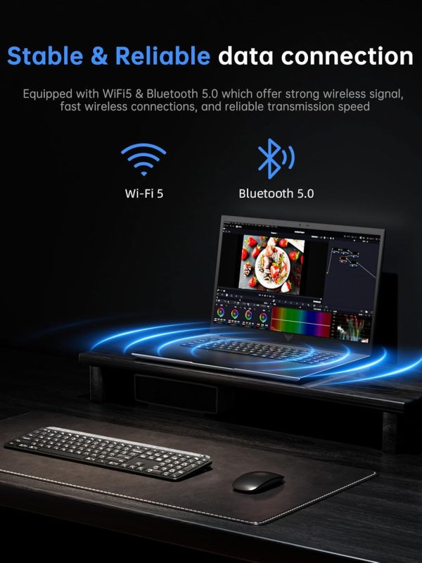 ⁦18.5" Laptop Computer with 8000 mAh Battery, Intel Quad-Core Processor(Up to 3.6GHz ),16GB DDR4 RAM 512GB SSD,Full HD IPS Display,Type-C,Webcam,2025 Windows 11 Laptops for Work Business Office Student⁩ - الصورة ⁦8⁩
