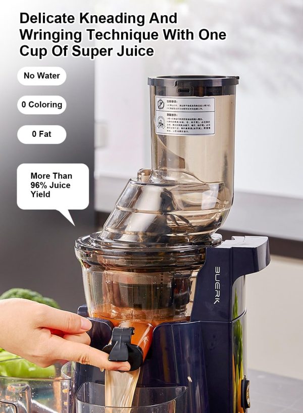 ⁦Slow Masticating Juicer, Slow Fruit/Vegetable Juicer, Cold Press with High Output AJM-400B⁩ - الصورة ⁦5⁩