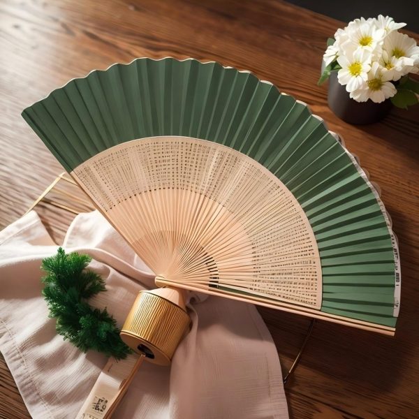 ⁦Elegant Bamboo Handheld Folding Fan, Unisex Chinese Style Retro Portable Fan, Ideal for Personal Cooling & Events, 21CM Size⁩ - الصورة ⁦6⁩
