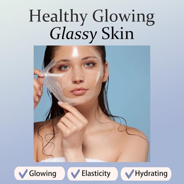 ⁦KISSIO Collagen Wrapping Mask Set,Enhance Serum and Peel Off Facil Mask for Elasticity,Hydrating,Glowing and Plumping Skin,Face Mask with Collagen,Peptide and Niacinamide,Skin Care⁩ - الصورة ⁦5⁩
