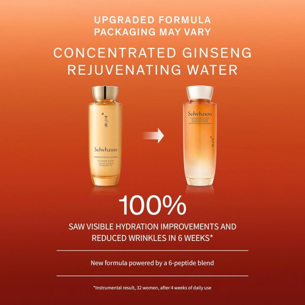 ⁦Sulwhasoo Concentrated Ginseng Renewing Water - Hydrating Korean Face Toner, Anti-Aging Skincare, Visibly Improves Wrinkles and Firmness, Niacinamide, Hyaluronic Acid & Glycerin - 5.07 fl. oz.⁩ - الصورة ⁦2⁩