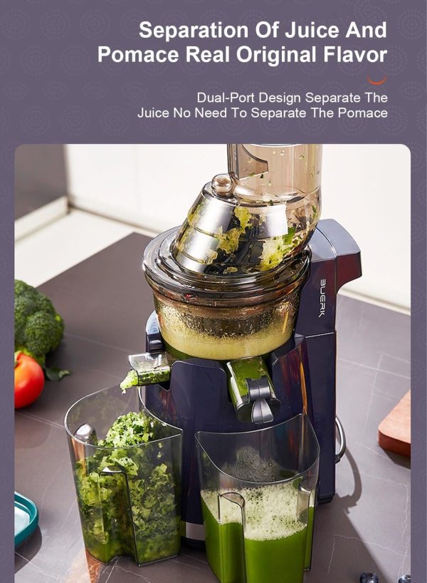 ⁦Slow Masticating Juicer, Slow Fruit/Vegetable Juicer, Cold Press with High Output AJM-400B⁩ - الصورة ⁦3⁩
