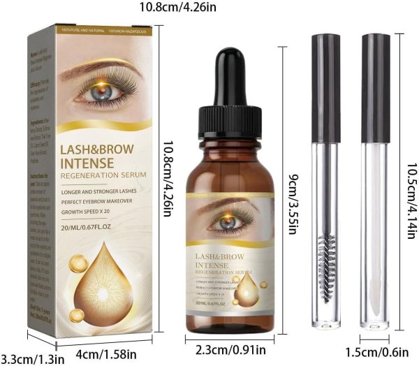 ⁦Azonee Eyelash Growth Serum - Lengthening and Thickening Mascara, Natural Lash Lift Nourishing Essence for Longer, Fuller Eyelashes⁩ - الصورة ⁦8⁩