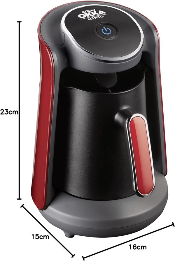 ⁦Arzum Okka Minio Turkish Coffee Machine, Black/Red, Ok004-N, min 2 yrs warranty⁩ - الصورة ⁦19⁩